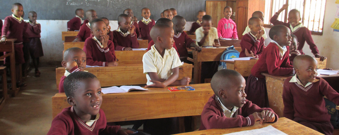 Burundian primary school classroom