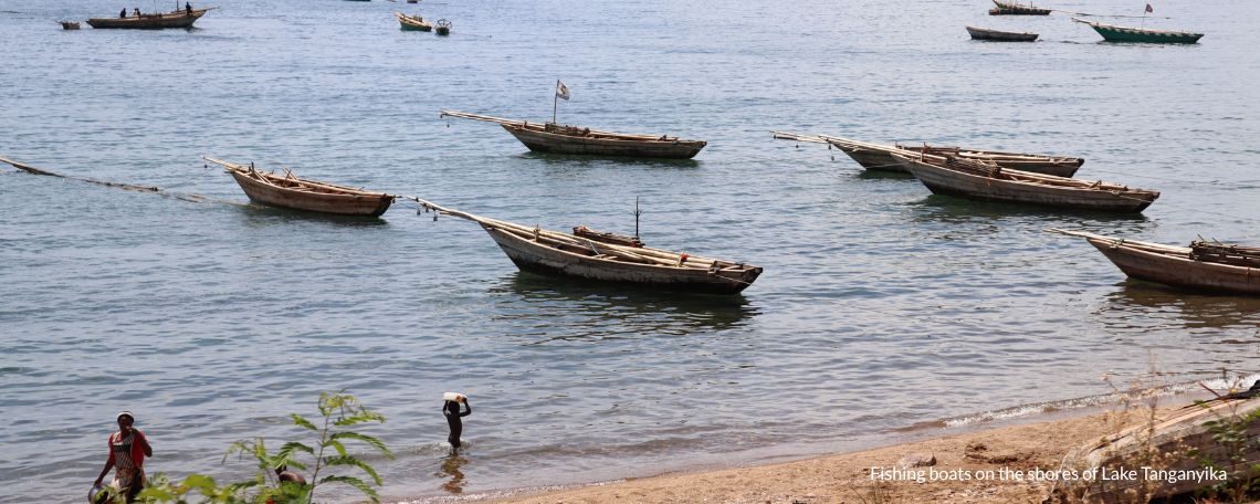 Fishing boats on Lake Tanganyika