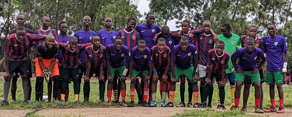 The New Generation team before a warm-up match.